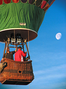 Sharing a morning moment with the moon